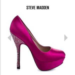 COPY - Steve Madden Fuchsia Partyy-R Satin Heels